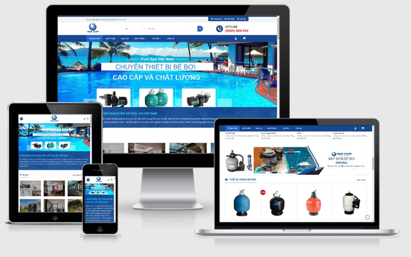 Các tính năng của website dịch vụ bể bơi